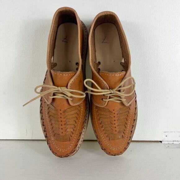 Mexican Huaraches Sandals Mens Size 7 Shoes Real Leather Closed Toe Summer Woven main image 9
